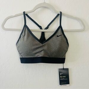 Women’s Nike Indy Gray and Black Sports Bra
